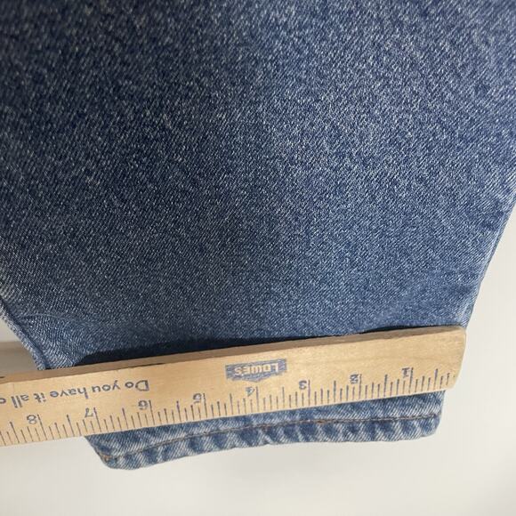 VTG LL Bean Flannel Lined Jeans Womens 14 M/T Double L Mom High Rise Relaxed Fit - Picture 5 of 11